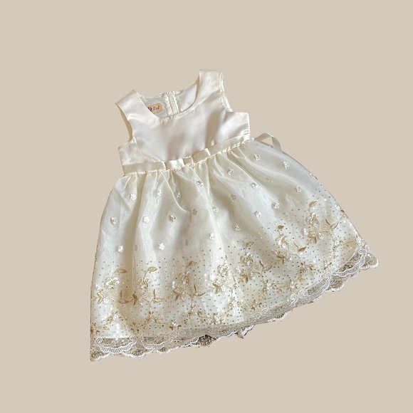 Purple  Rose Girls Embroidered Sleeveless Dress Baby - Picture 1 of 6